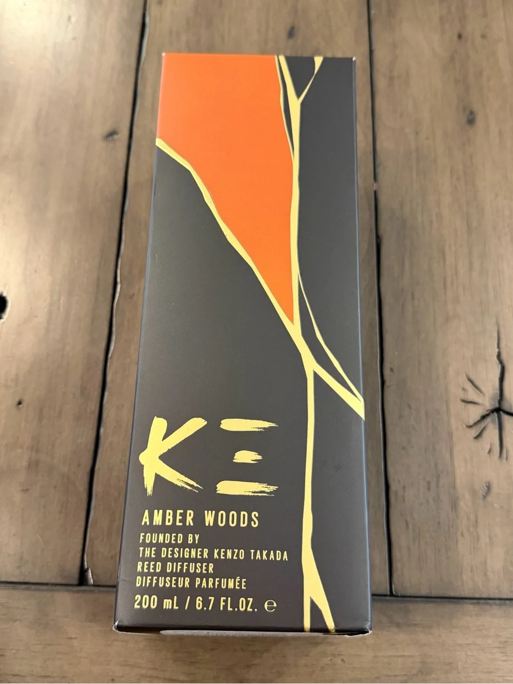 KÉ Amber Woods Reed Diffuser - Warm Woody Scent with Spiced Notes 092